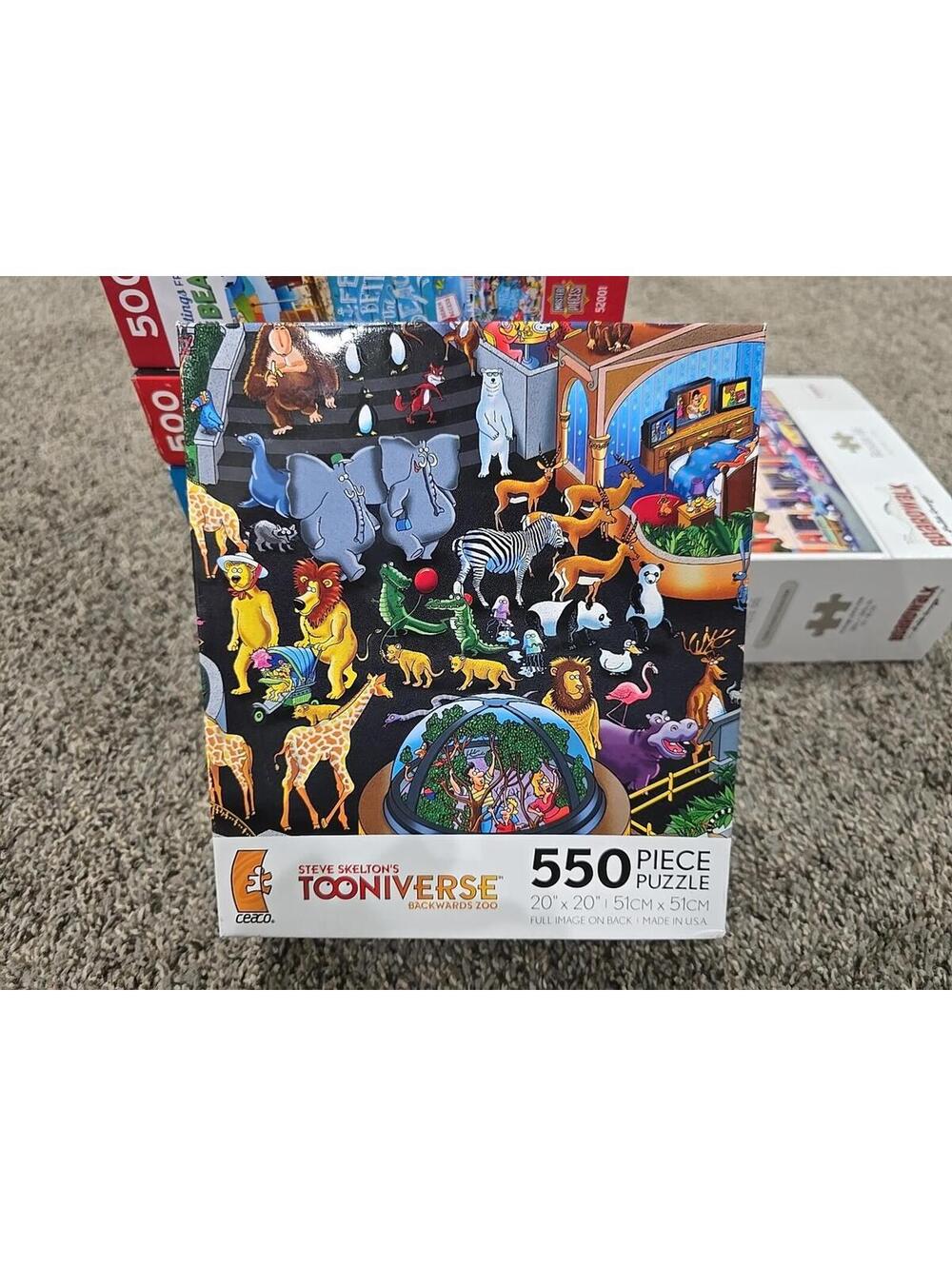 Ceaco Tooniverse Backwards Zoo 550pc Skelton 2008